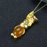 24k Copper Plated Zodiac Rabbit Necklace Pendant