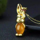 24k Copper Plated Zodiac Rabbit Necklace Pendant