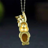 24k Copper Plated Zodiac Rabbit Necklace Pendant