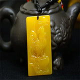 Hand-Carved Zodiac Chicken Tricolor Necklace Pendant Men Women Luck