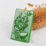 Hand-Carved Zodiac Chicken Tricolor Necklace Pendant Men Women Luck