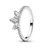 925 Sterling Silver Crown Ring Women's Jewelry
