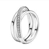 925 Sterling Silver Crown Ring Women's Jewelry