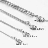 Stainless Steel Snake Chain Necklace 18 inches