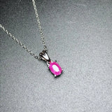 Natural Ruby 925 Silver Women's Pendant