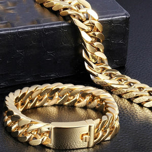 Metal Chain Bracelets Punk Men Charming Circle Bangle