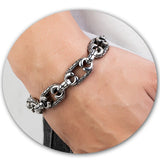 Stainless Steel Pig Nose Bracelet Retro Punk Chain Bracelet
