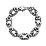Stainless Steel Pig Nose Bracelet Retro Punk Chain Bracelet