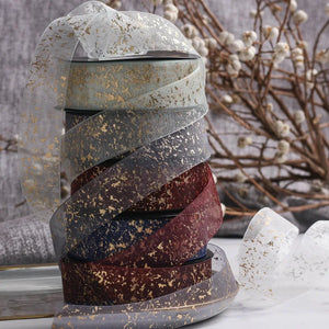 Hot Stamp Snow Yarn DIY Bow Hair Ornament Ribbon