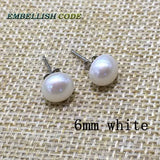 Freshwater Cultured Pearl Stud Earrings in Various Colors