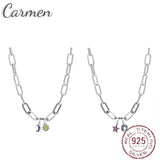100% 925 Sterling Silver Pando Neckle Charming Classic Character DIY Neckle