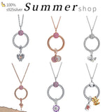 925 Sterling Silver Original Pando Charm Classic DIY Neckle Charm for Women
