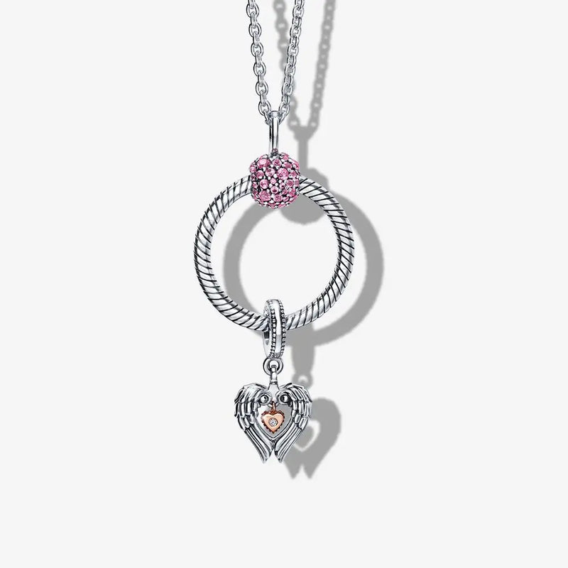 925 Sterling Silver Original Pando Charm Classic DIY Neckle Charm for Women