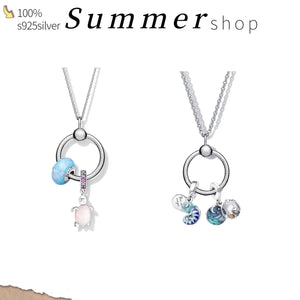 100% Sterling Silver Fits Pando Charm DIY Neckle Charm Women Jewelry