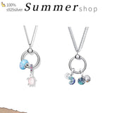 100% Sterling Silver Fits Pando Charm DIY Neckle Charm Women Jewelry