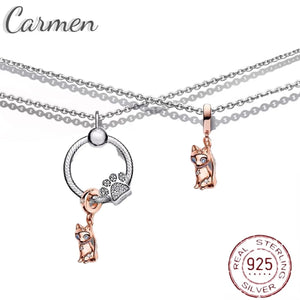 100% 925 Sterling Silver Pando Charm Necklace Gifting for Women