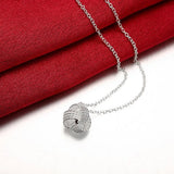 925 Sterling Silver Ball Necklace & Stud Earrings Set