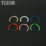 60pcs 1.2*10mm Mixed 6 Colors Stainless Steel Horseshoe Shaft