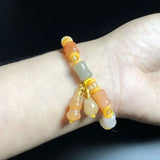 Hotan Jade Silk Jade Bamboo Bracelet Women's Heart-shaped