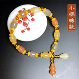Hotan Jade Silk Jade Bamboo Bracelet Women's Heart-shaped