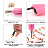 Hotfix Rhinestone Applicator Kit DIY Hot Fix Tool with 7 Tips Tweezers Stand