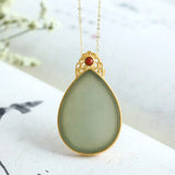 Hotian Jade Pendant Mother Necklace Female Temperament Middle-Aged Sweater Chain