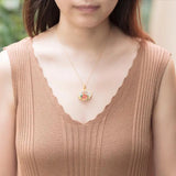 Hotian Jade Pendant Women's Silver Retro Chinese Enamel Necklace