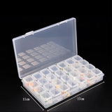 28 Slots Clear Plastic Beads Holder Portable Storage Box