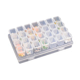 28 Slots Clear Plastic Beads Holder Portable Storage Box
