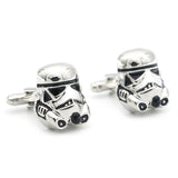 3D Carton Mask Cuff Links Silver Movie Brass Men's Cufflinks