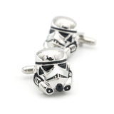 3D Carton Mask Cuff Links Silver Movie Brass Men's Cufflinks