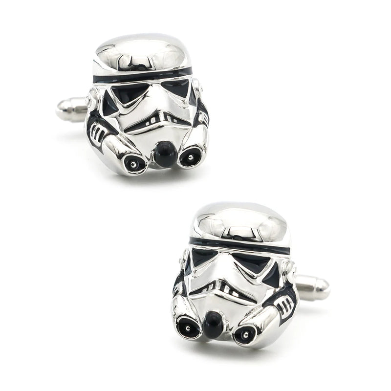 3D Carton Mask Cuff Links Silver Movie Brass Men's Cufflinks