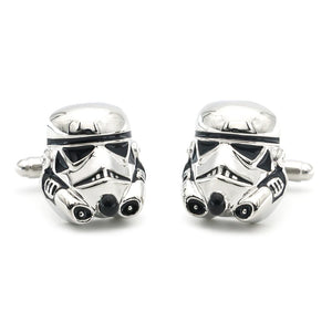3D Carton Mask Cuff Links Silver Movie Brass Men's Cufflinks