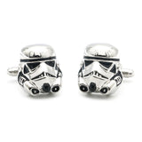 3D Carton Mask Cuff Links Silver Movie Brass Men's Cufflinks