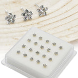 925 Silver Flower Nose Stud Body Piercing Jewelry