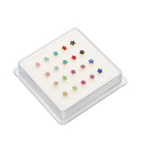 925 Silver Flower Nose Stud Body Piercing Jewelry
