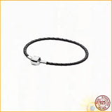 High Braided Leather Bracelet for Charm Bracelet, Women's Jewelry