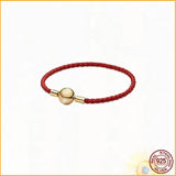 High Braided Leather Bracelet for Charm Bracelet, Women's Jewelry