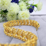 Stylish 24k Plating Heart Charm Bracelet for Women Love Lace Bracelet Bangle