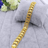 Stylish 24k Plating Heart Charm Bracelet for Women Love Lace Bracelet Bangle