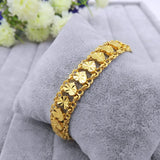 Stylish 24k Plating Heart Charm Bracelet for Women Love Lace Bracelet Bangle