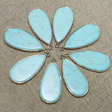Natural Stone Water Drop Pendants Necklace DIY Earring Accessories
