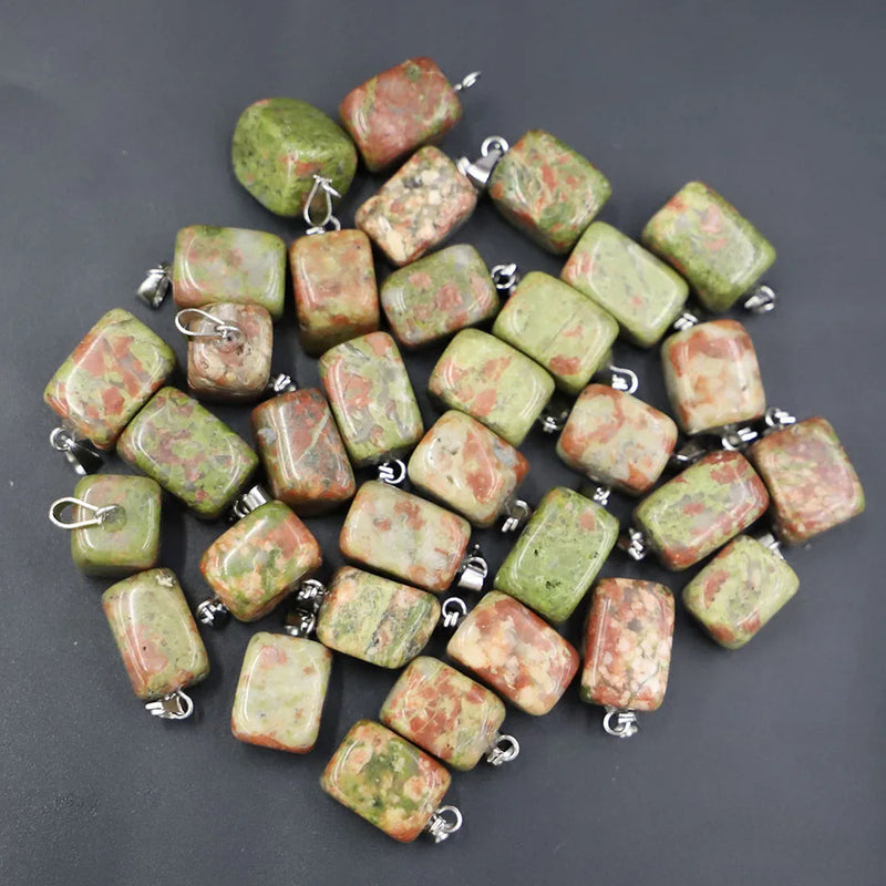 Assorted Natural Stone Irregular Shape Necklace Charms 50Pcs