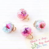 DIY Charms Floral Glass Balls Necklace Bracelet Earring Set