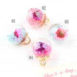 DIY Charms Floral Glass Balls Necklace Bracelet Earring Set
