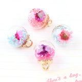 DIY Charms Floral Glass Balls Necklace Bracelet Earring Set