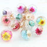 DIY Charms Floral Glass Balls Necklace Bracelet Earring Set