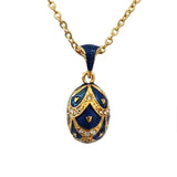 Vintage Egg Pendant Necklace Scaly Pattern Enamel Plating Women's Gift