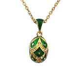 Vintage Egg Pendant Necklace Scaly Pattern Enamel Plating Women's Gift