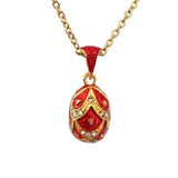Vintage Egg Pendant Necklace Scaly Pattern Enamel Plating Women's Gift